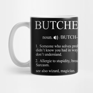 Butcher Butchery Definition Fathers Day Gift Funny Retro Vintage Mug